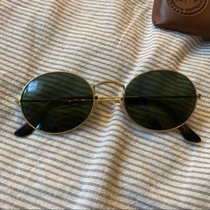 Rayban Sunglasses - Metal Frame, Green Lenses